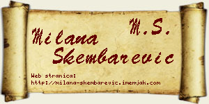 Milana Škembarević vizit kartica